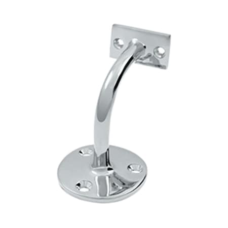 Dendesigns 3.18 in. Projection Light Duty Hand Rail Brackets, Bright Chrome - Solid DE2667138